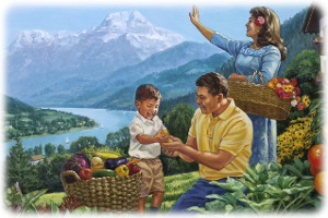Типичное изображение "рая" в литературе "Свидетелей Иеговы"
